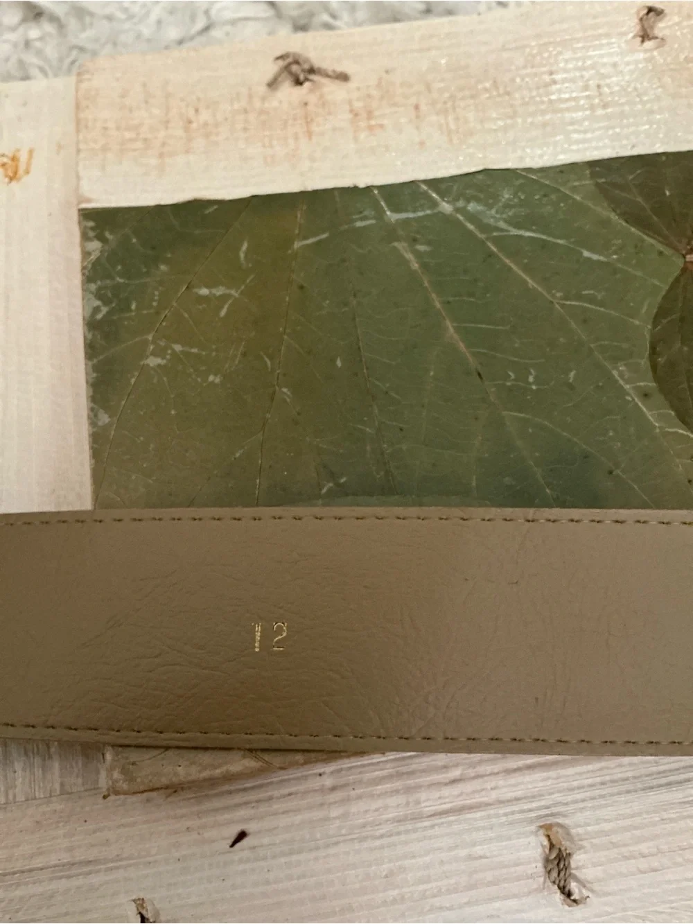 VINTAGE 80s 90s Fancy Taupe Wide Belt